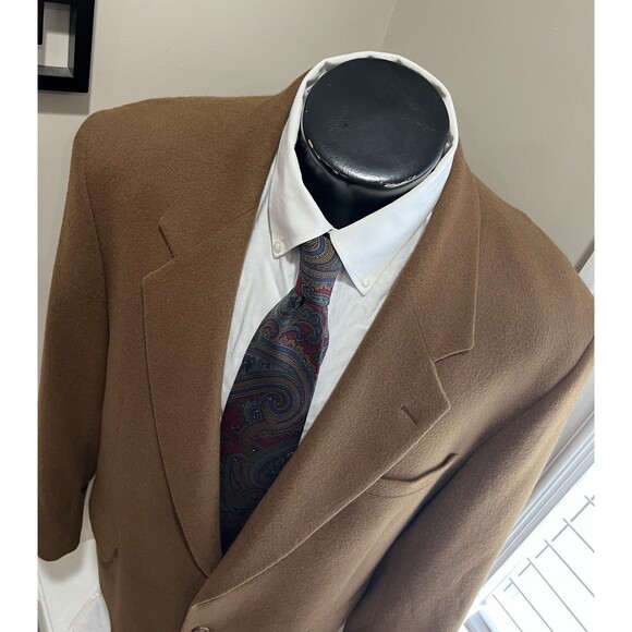 FIORAVANTI STUDIO 100% CASHMERE Brown Men Sports Coat Blazer 44L Old Money - Picture 2 of 16